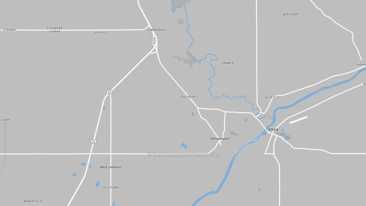 Transit Grade map of Warren County, IN