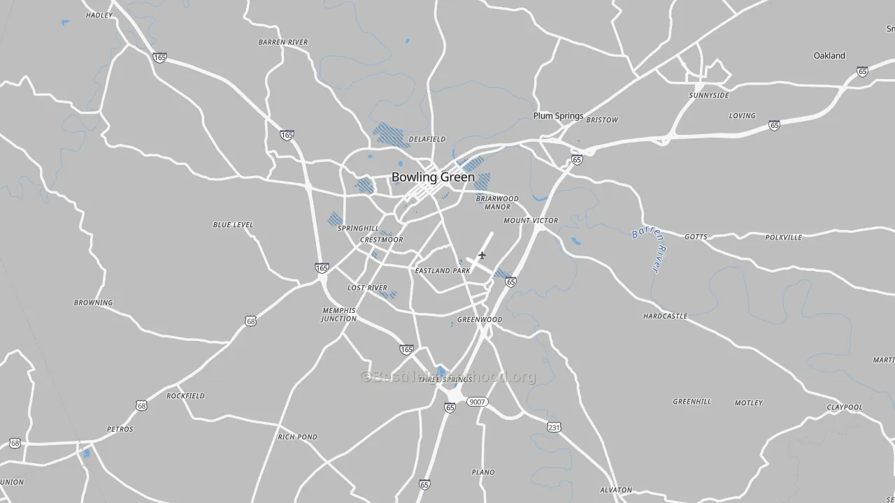 Transit Grade map of Warren County, KY