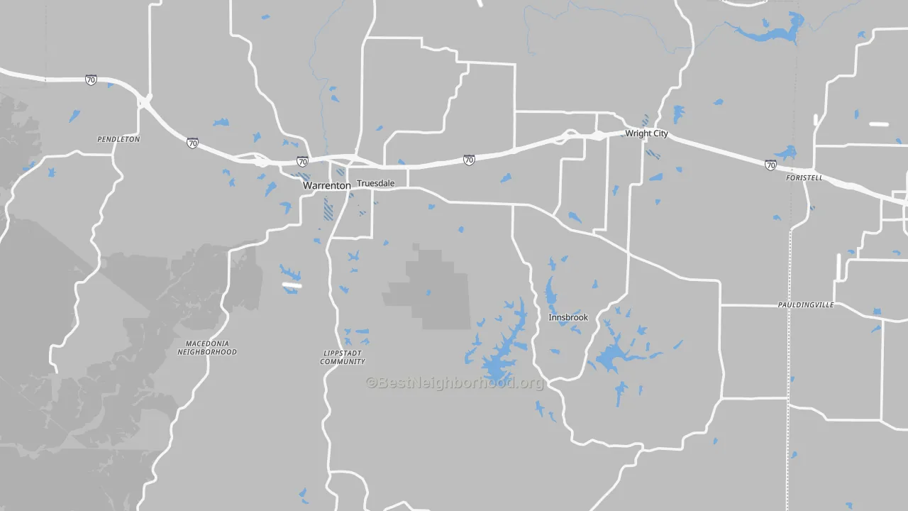 Transit Grade map of Warren County, MO
