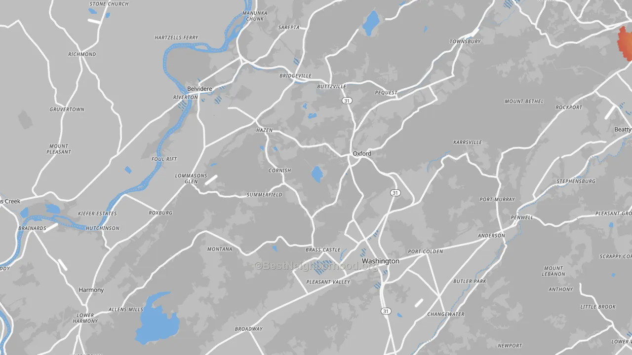 Transit Grade map of Warren County, NJ