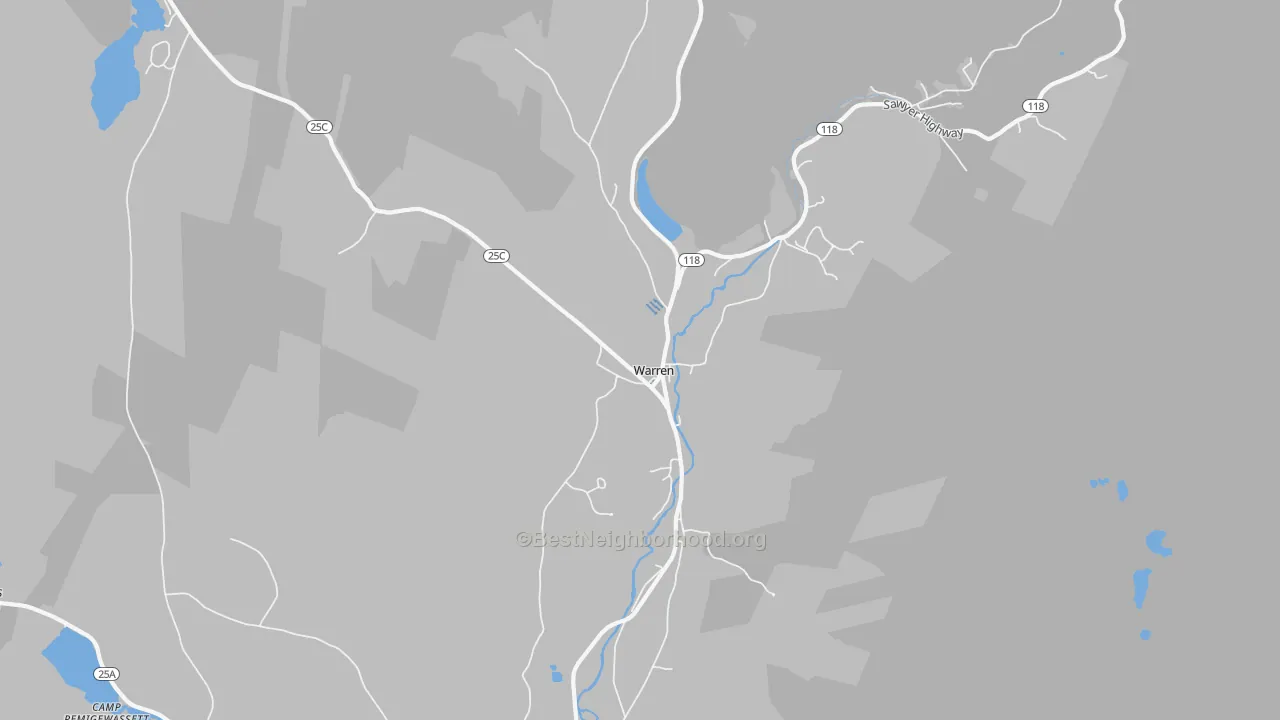 Transit Grade map of Warren, NH