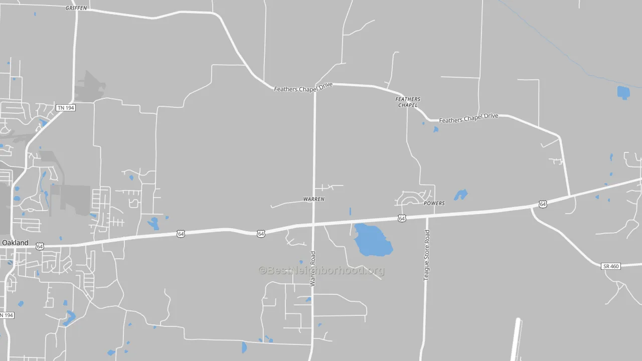 Transit Grade map of Warren, TN
