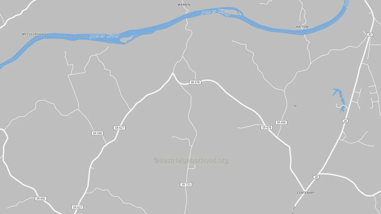 Transit Grade map of Warren, VA