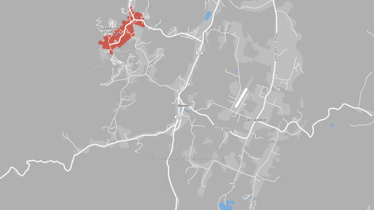 Transit Grade map of Warren, VT