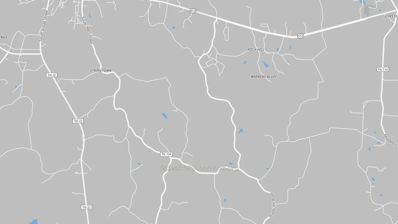 Transit Grade map of Warrens Bluff, TN