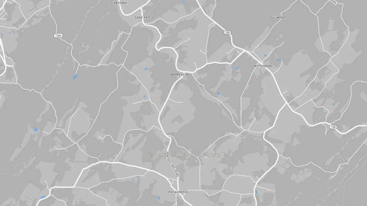 Transit Grade map of Warrens Mill, PA