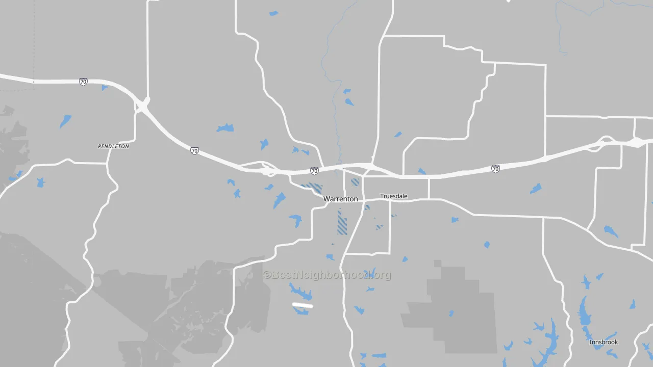 Transit Grade map of Warrenton, MO