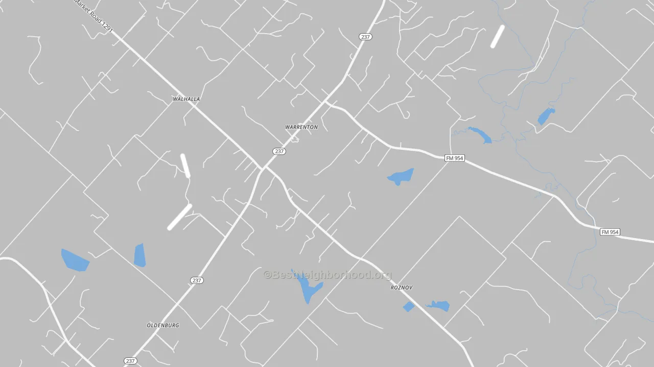 Transit Grade map of Warrenton, TX
