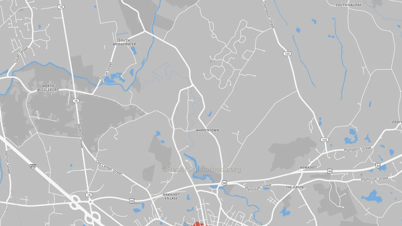 Transit Grade map of Warrentown, MA
