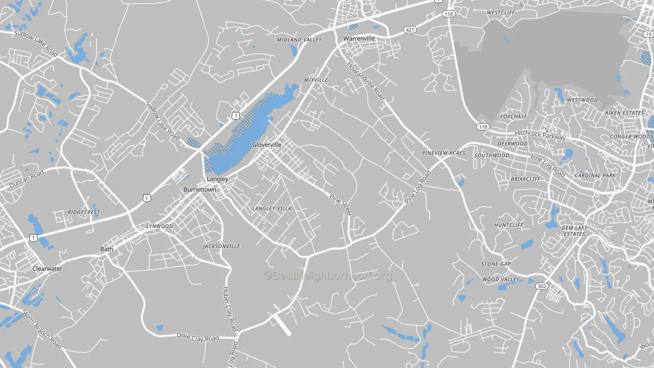 Transit Grade map of Warrenville, SC
