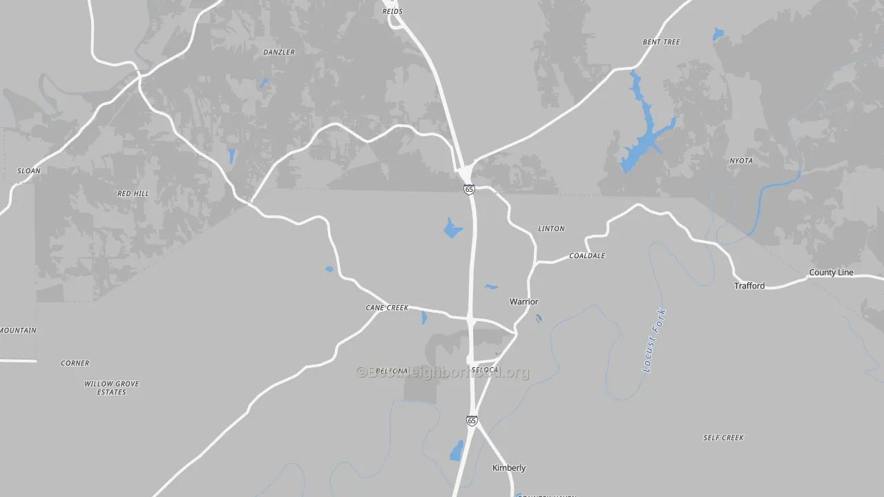 Transit Grade map of Warrior, AL