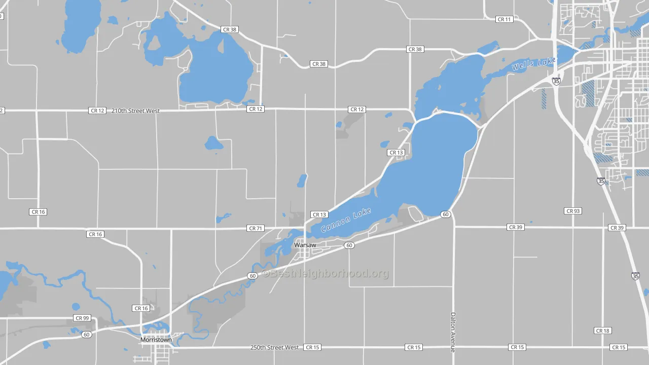 Transit Grade map of Warsaw, MN