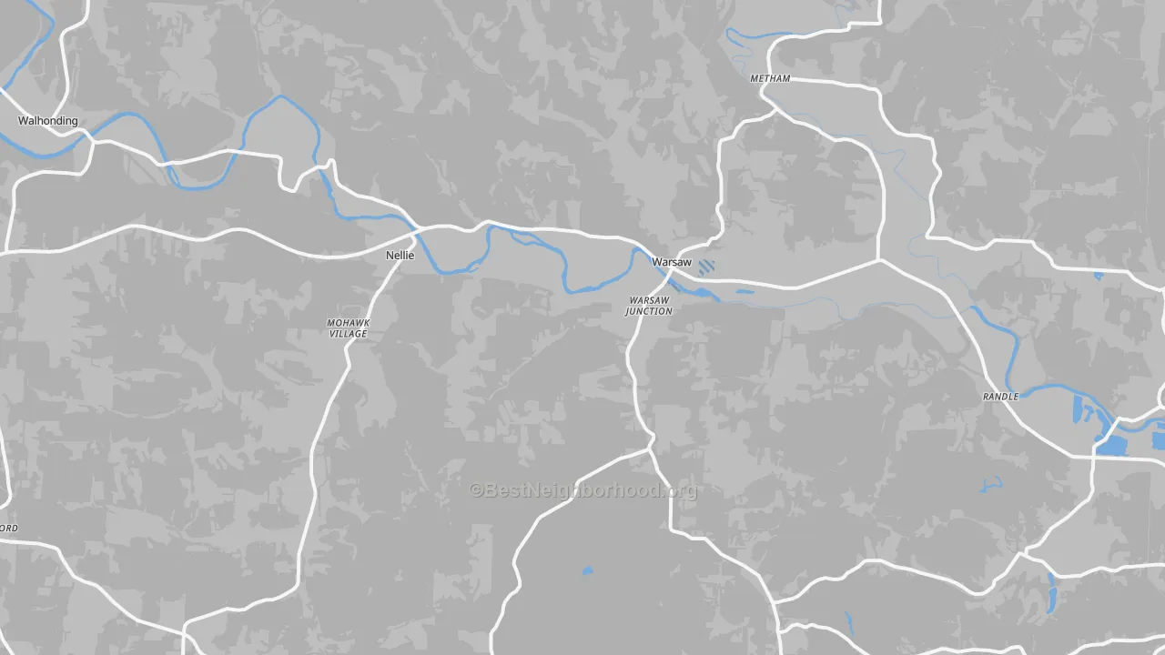 Transit Grade map of Warsaw, OH