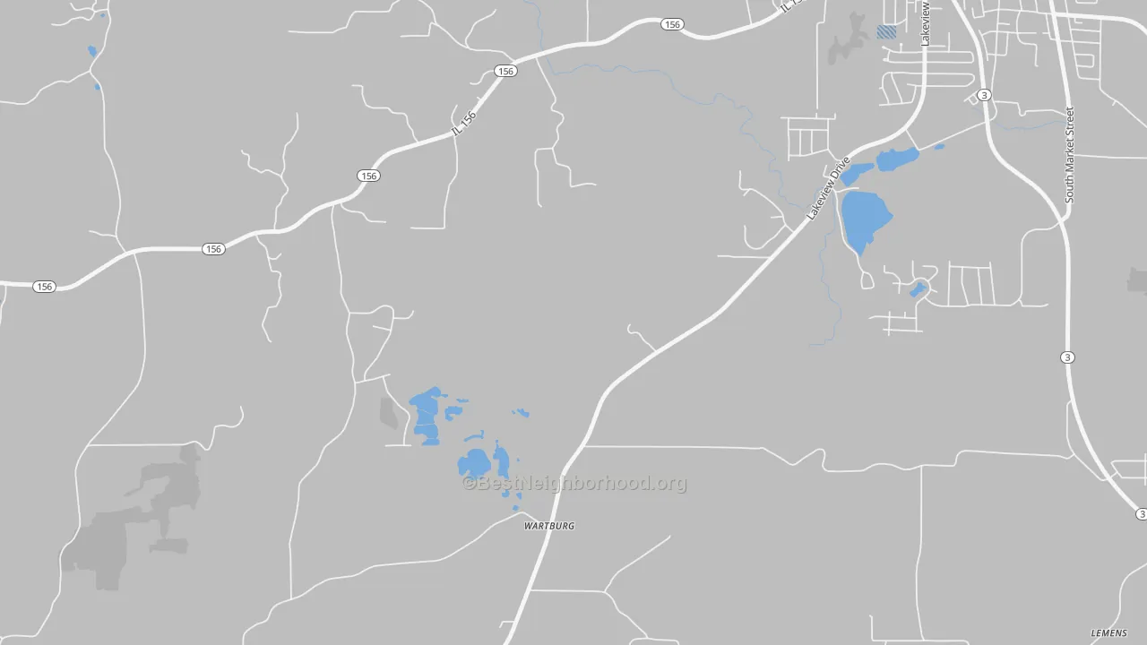 Transit Grade map of Wartburg, IL