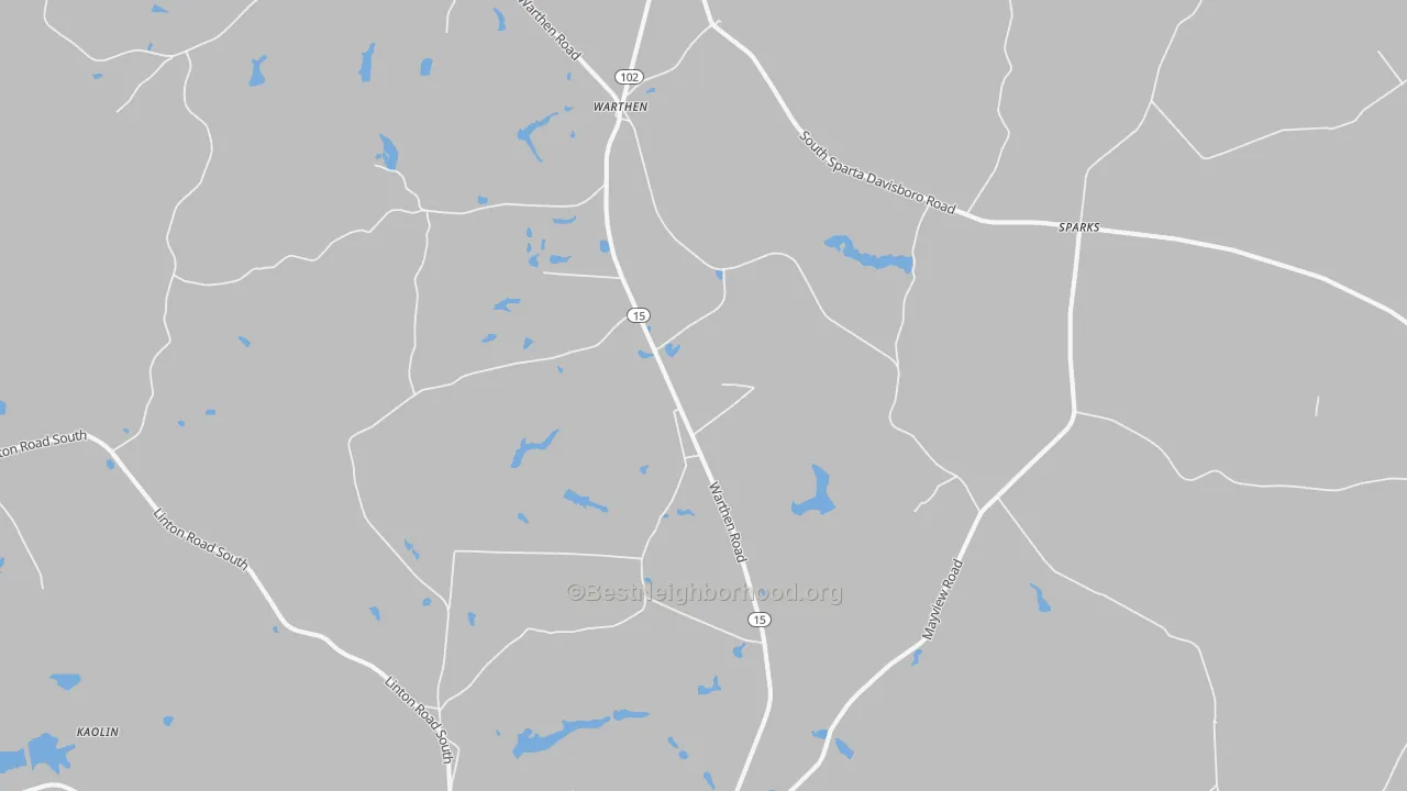 Transit Grade map of Warthen, GA