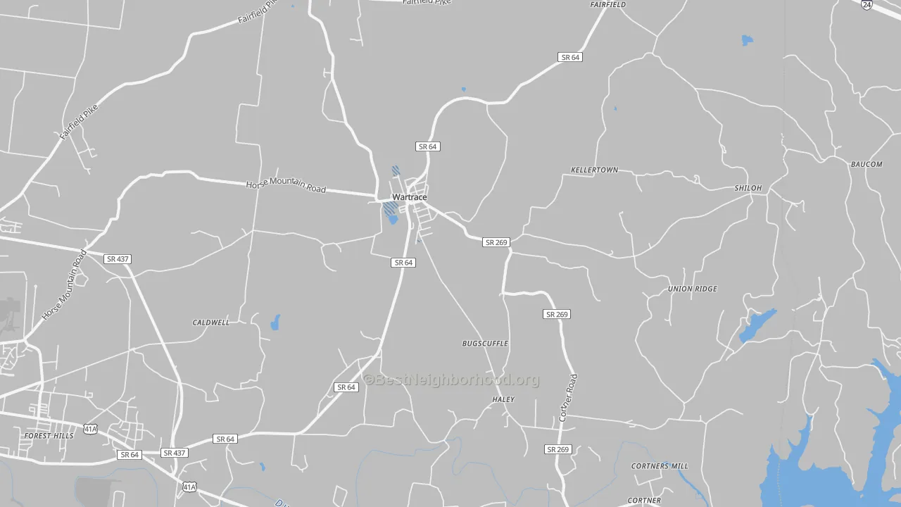 Transit Grade map of Wartrace, TN