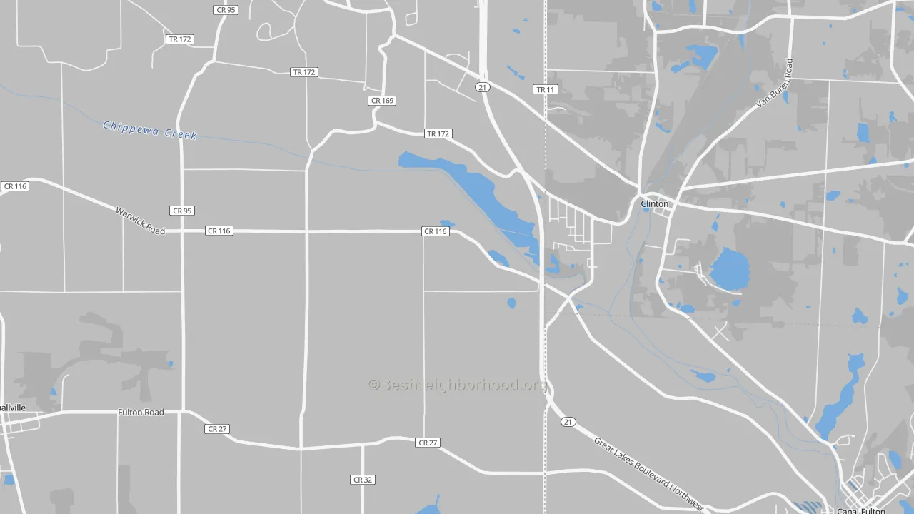 Transit Grade map of Warwick, OH