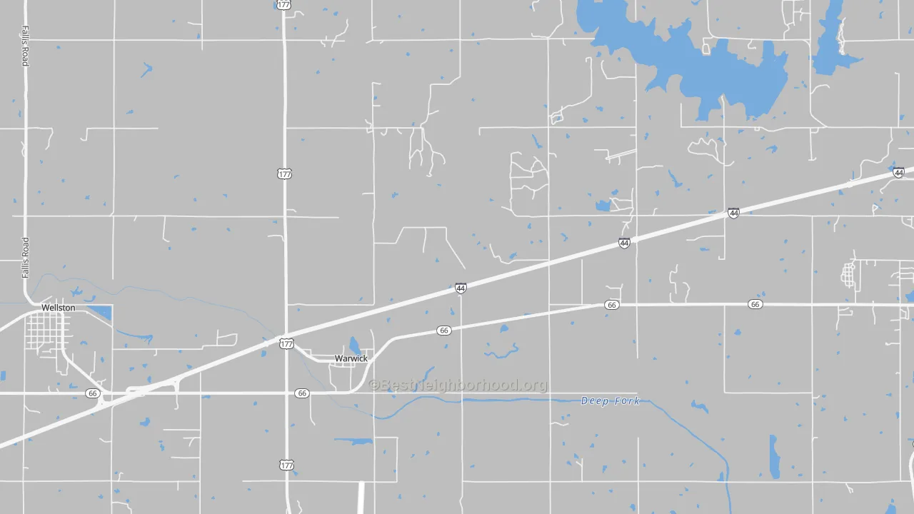 Transit Grade map of Warwick, OK