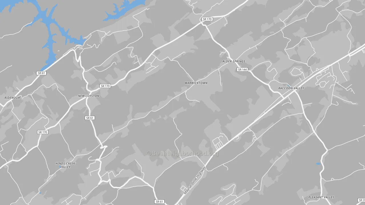 Transit Grade map of Warwicktown, TN