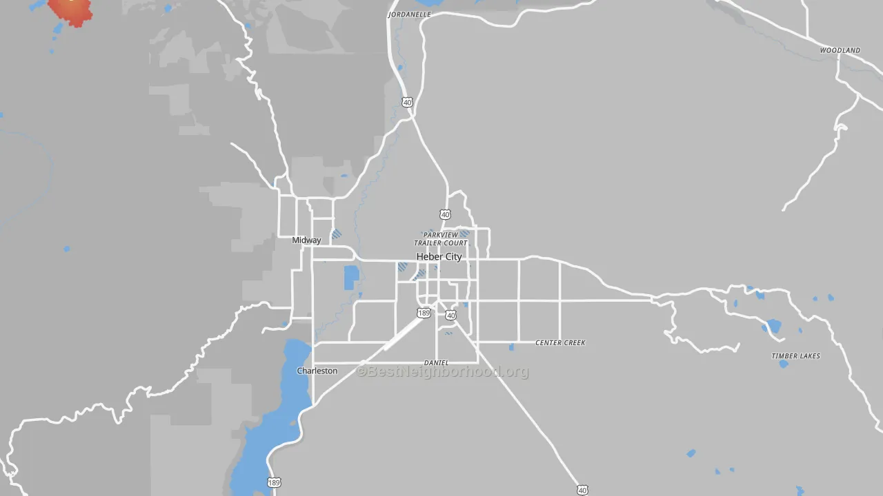 Transit Grade map of Wasatch County, UT