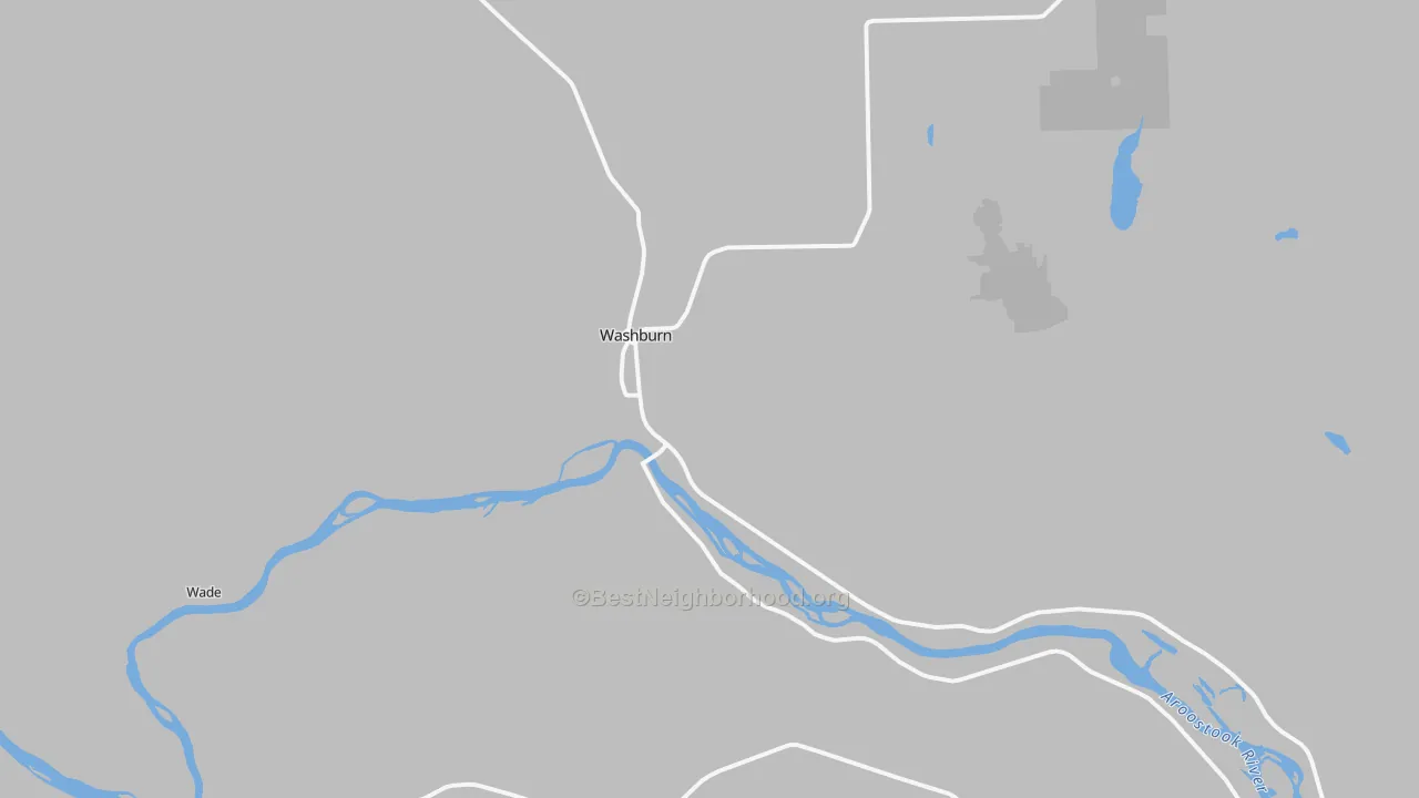 Transit Grade map of Washburn, ME