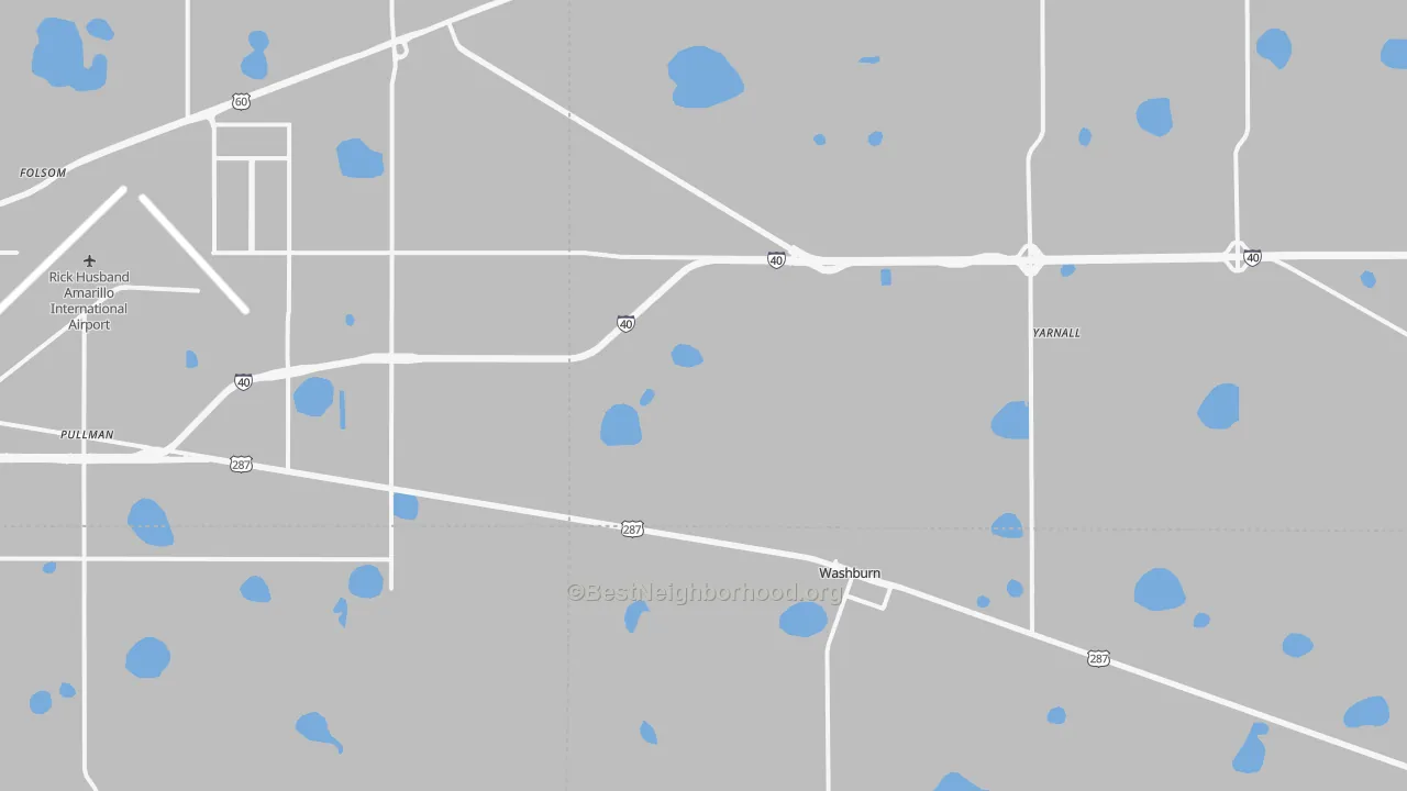 Transit Grade map of Washburn, TX