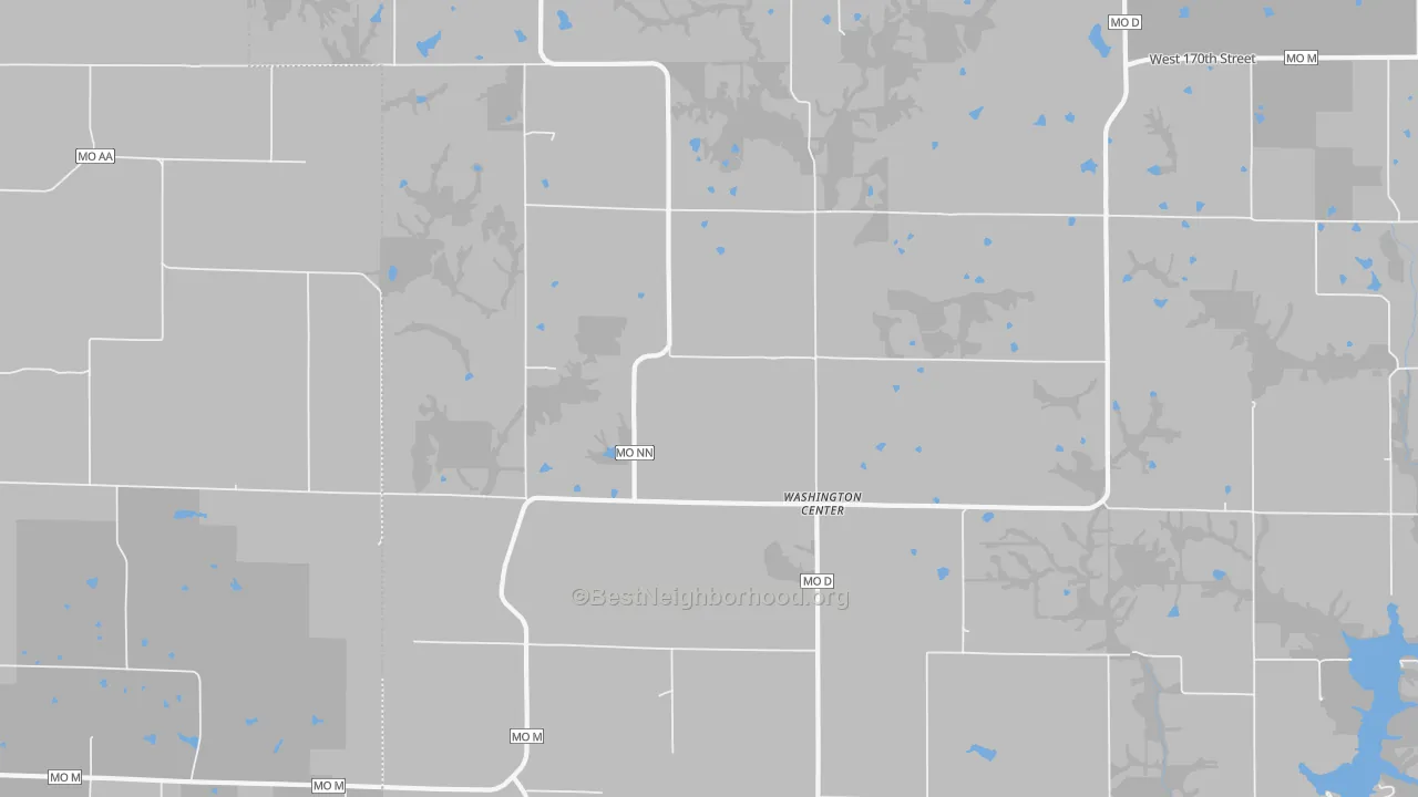 Transit Grade map of Washington Center, MO