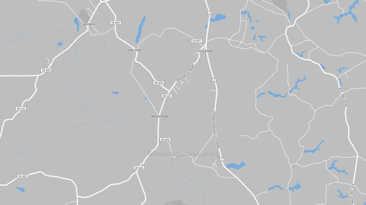 Transit Grade map of Washington Corner, VA