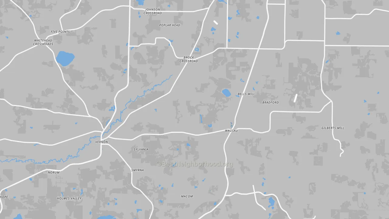 Transit Grade map of Washington County, FL