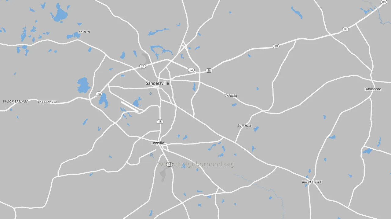 Transit Grade map of Washington County, GA