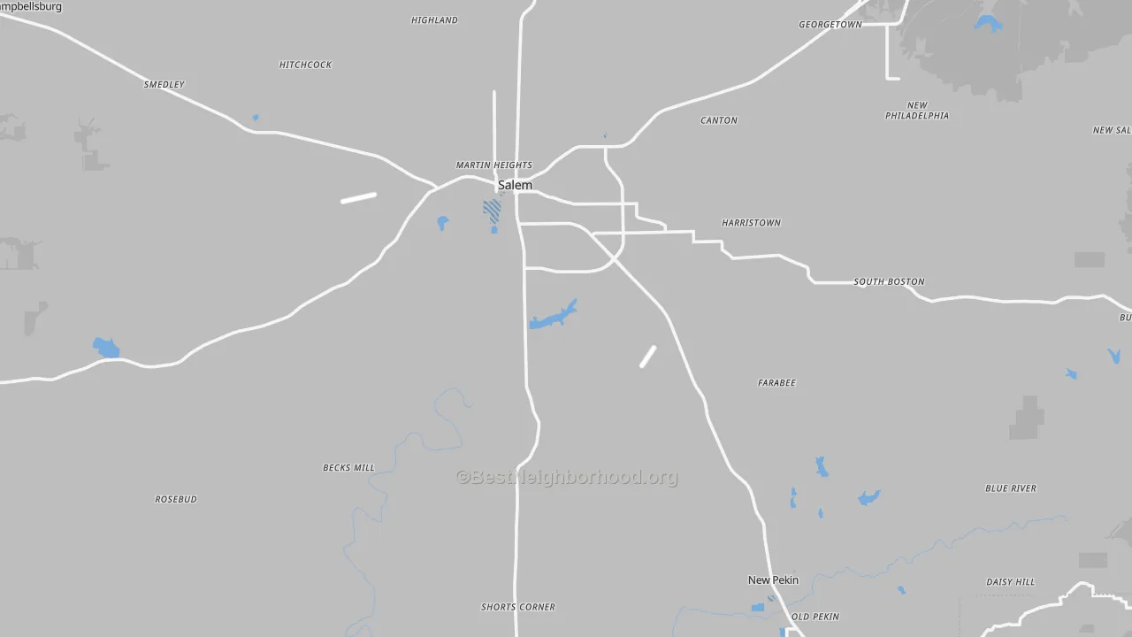 Transit Grade map of Washington County, IN