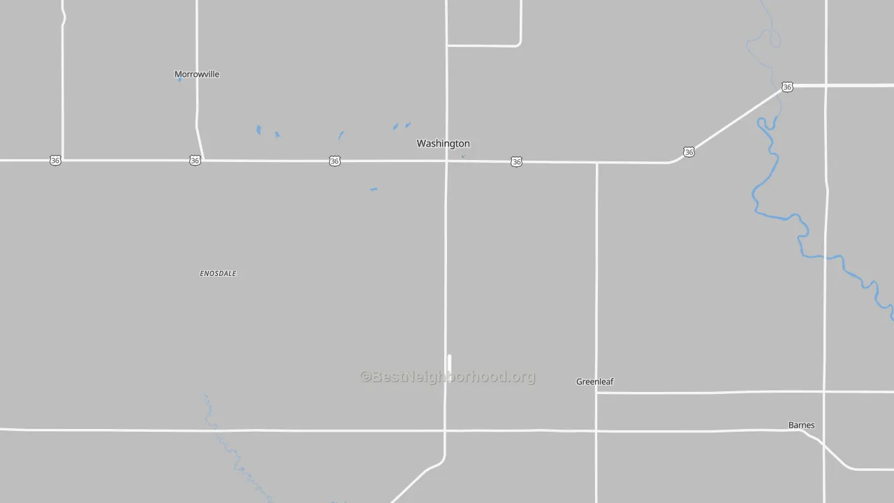 Transit Grade map of Washington County, KS