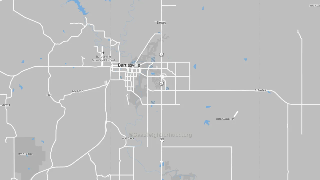 Transit Grade map of Washington County, OK
