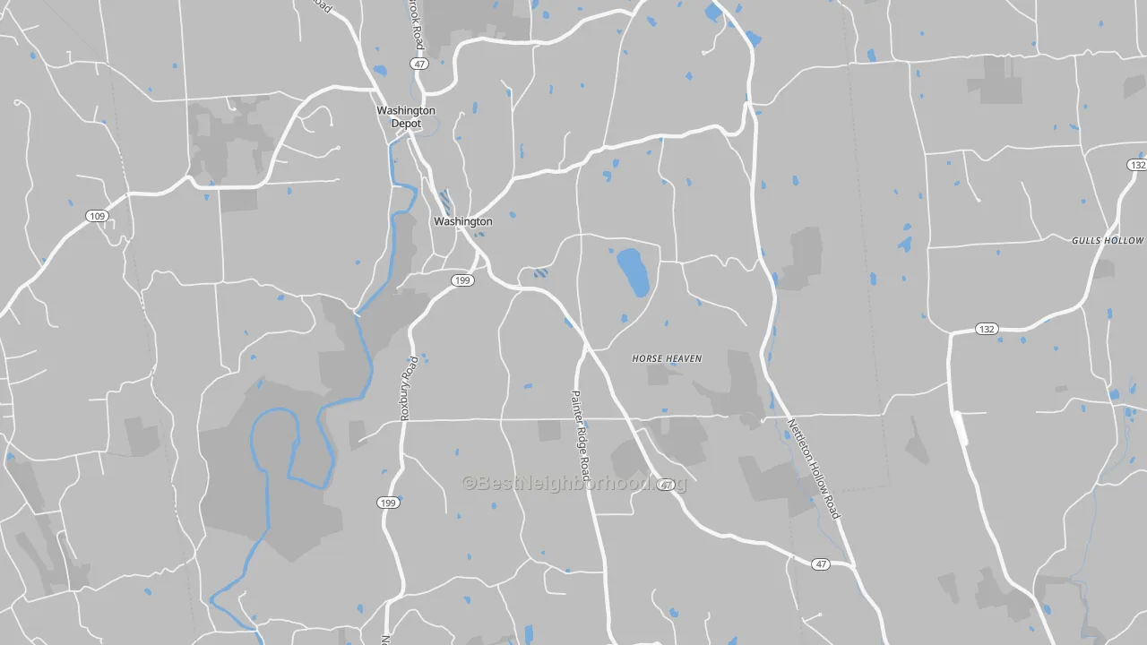 Transit Grade map of Washington, CT