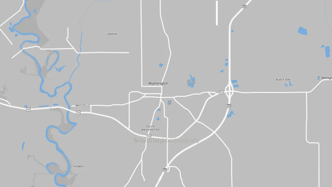 Transit Grade map of Washington, IN