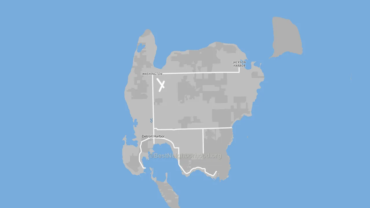 Transit Grade map of Washington Island, WI