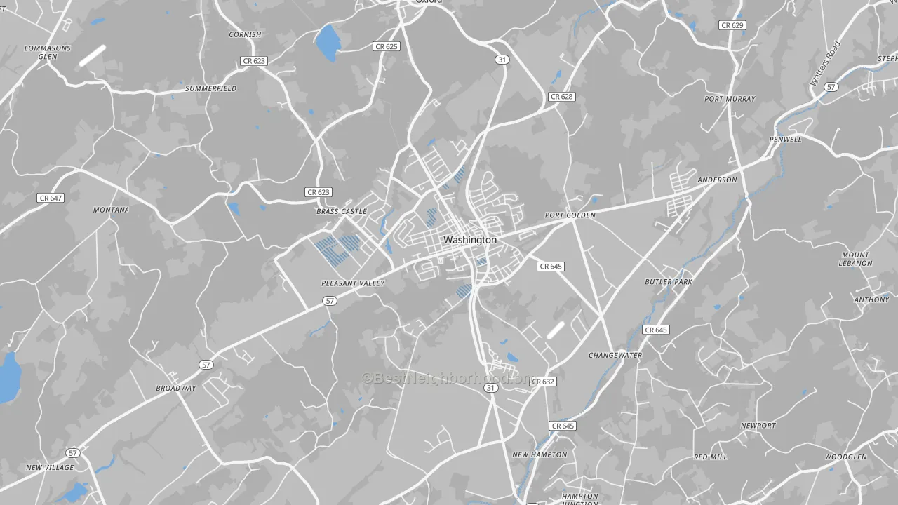 Transit Grade map of Washington, NJ