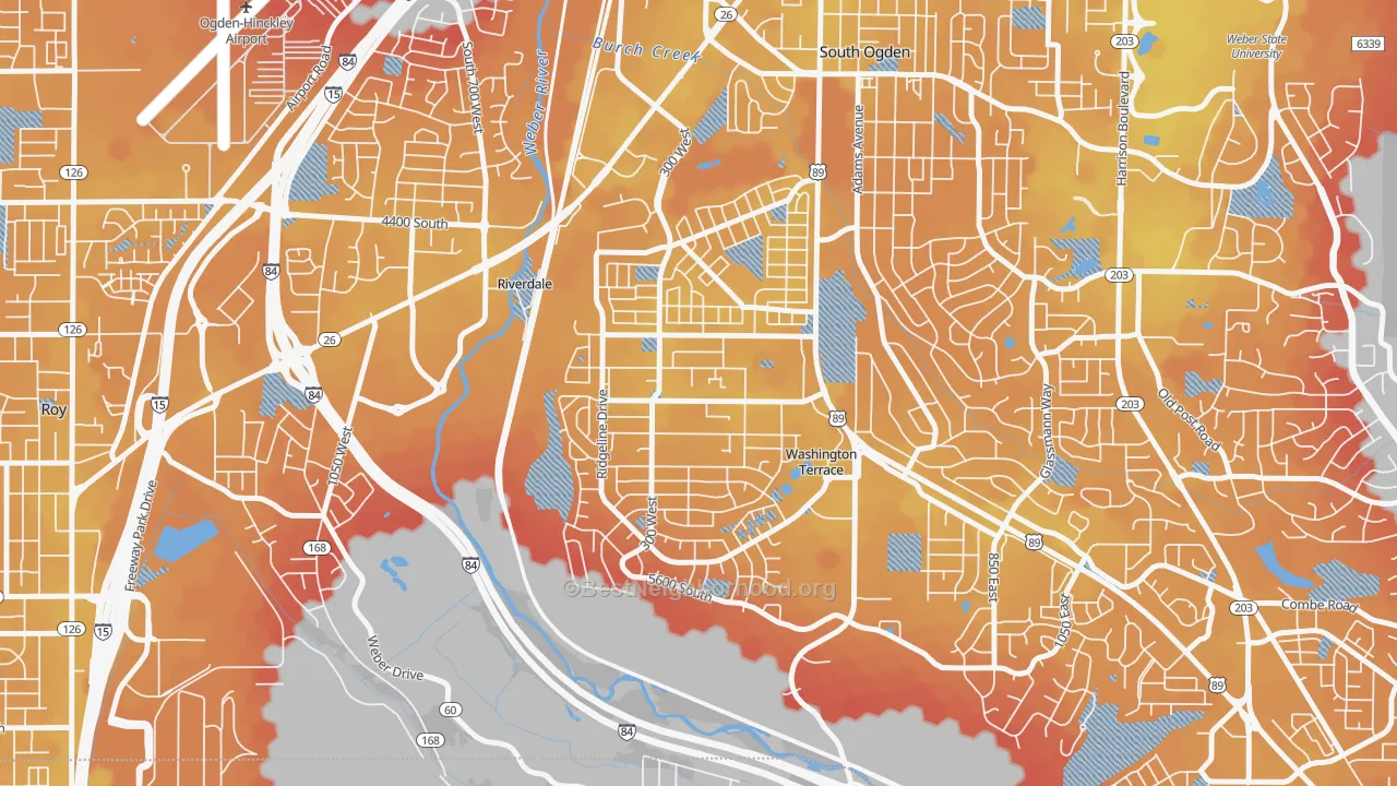 Transit Grade map of Washington Terrace, UT