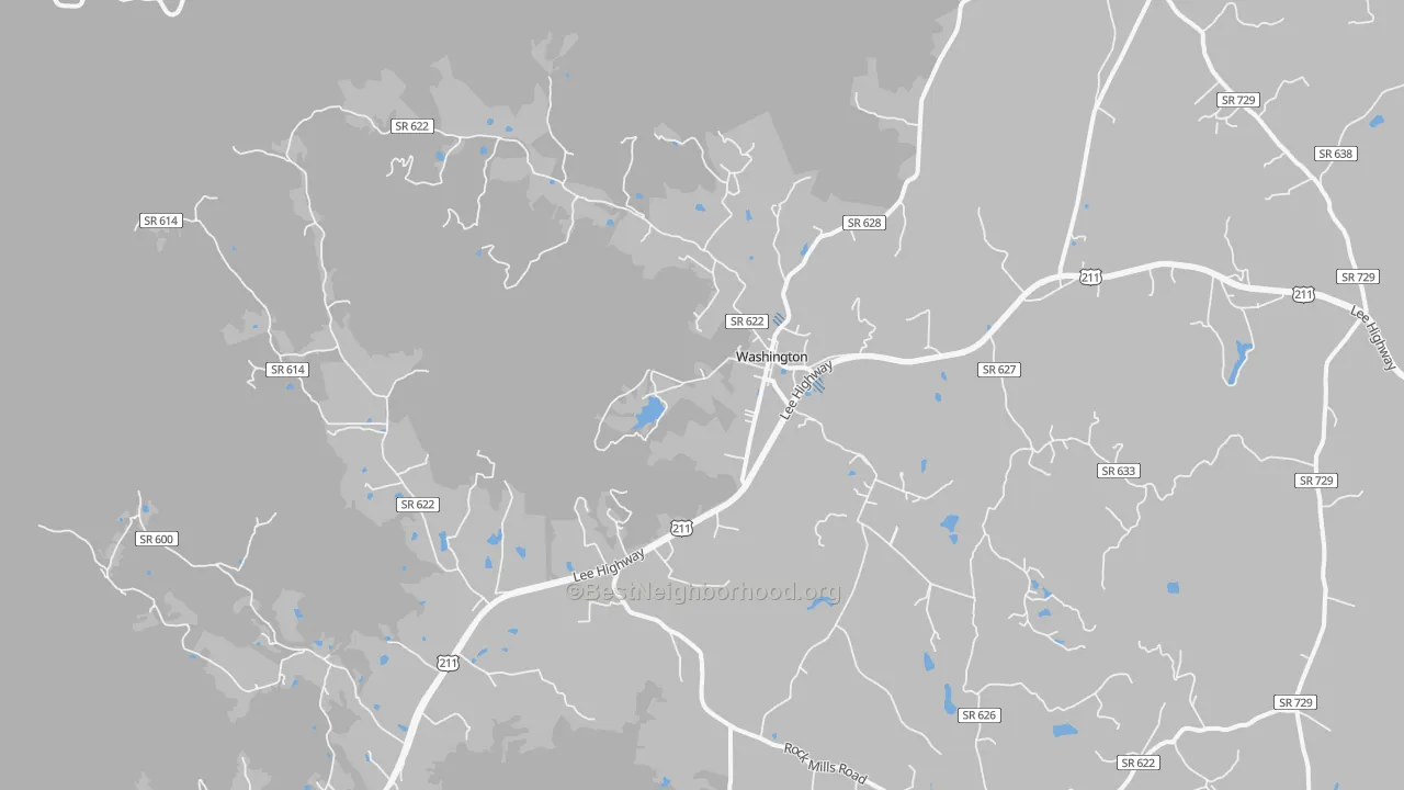 Transit Grade map of Washington, VA