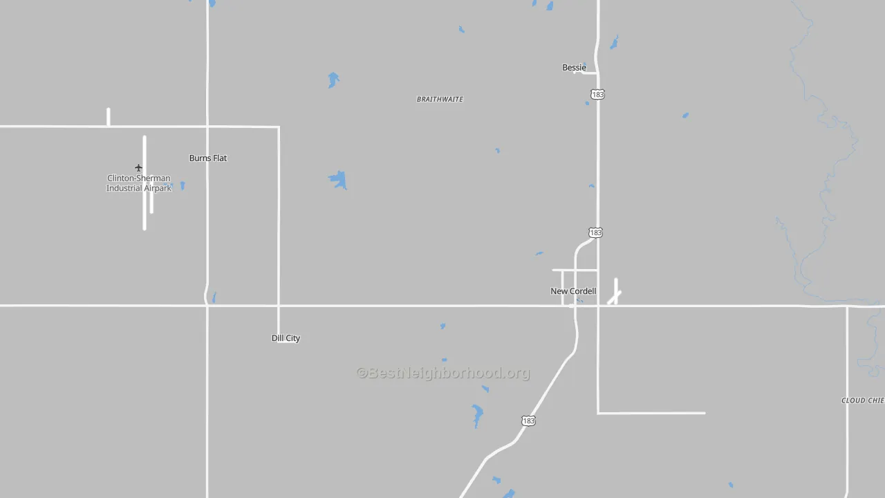 Transit Grade map of Washita County, OK