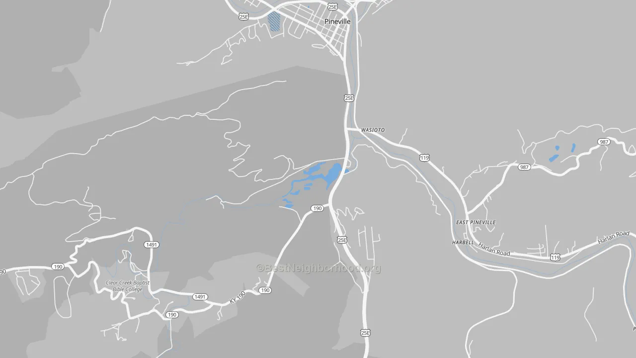 Transit Grade map of Wasioto, KY