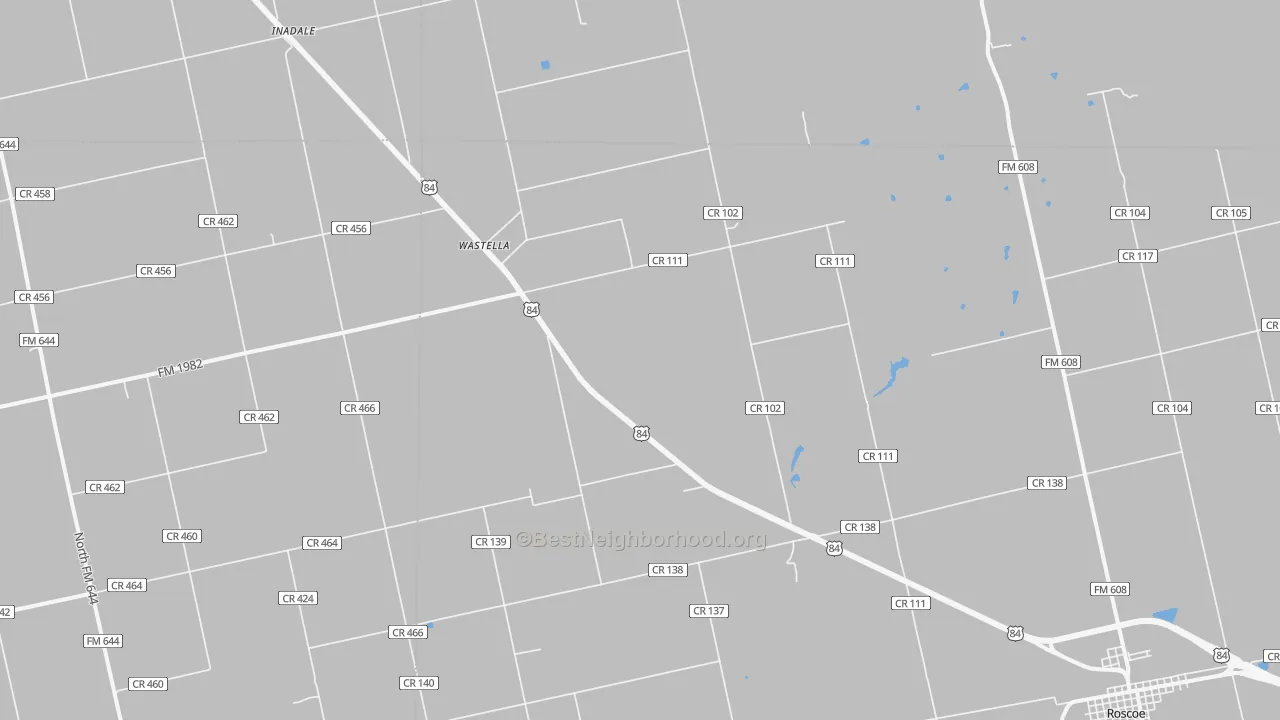 Transit Grade map of Wastella, TX