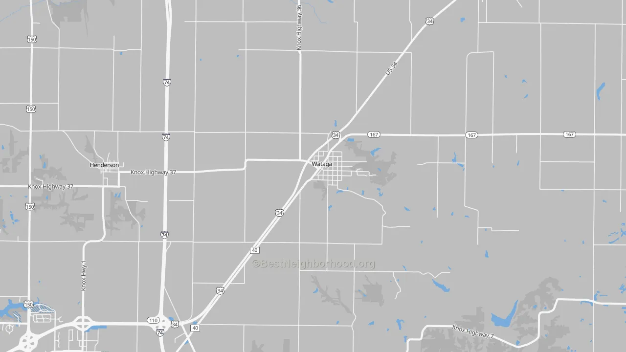 Transit Grade map of Wataga, IL