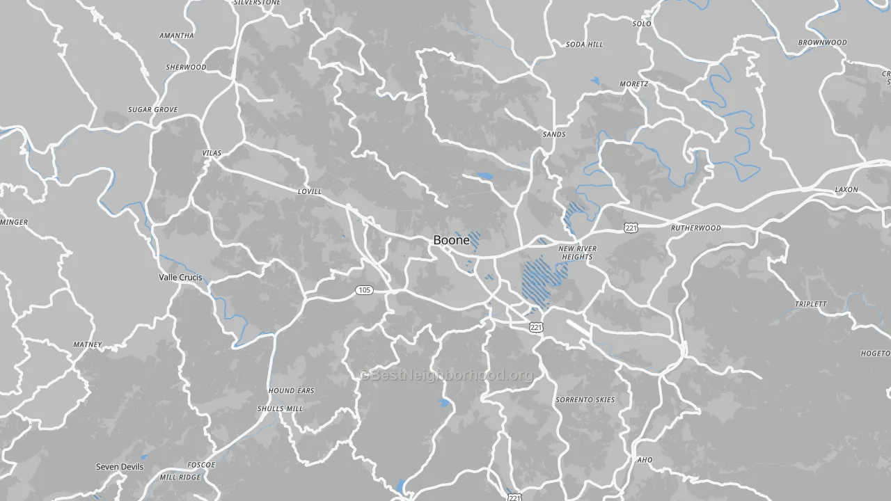 Transit Grade map of Watauga County, NC