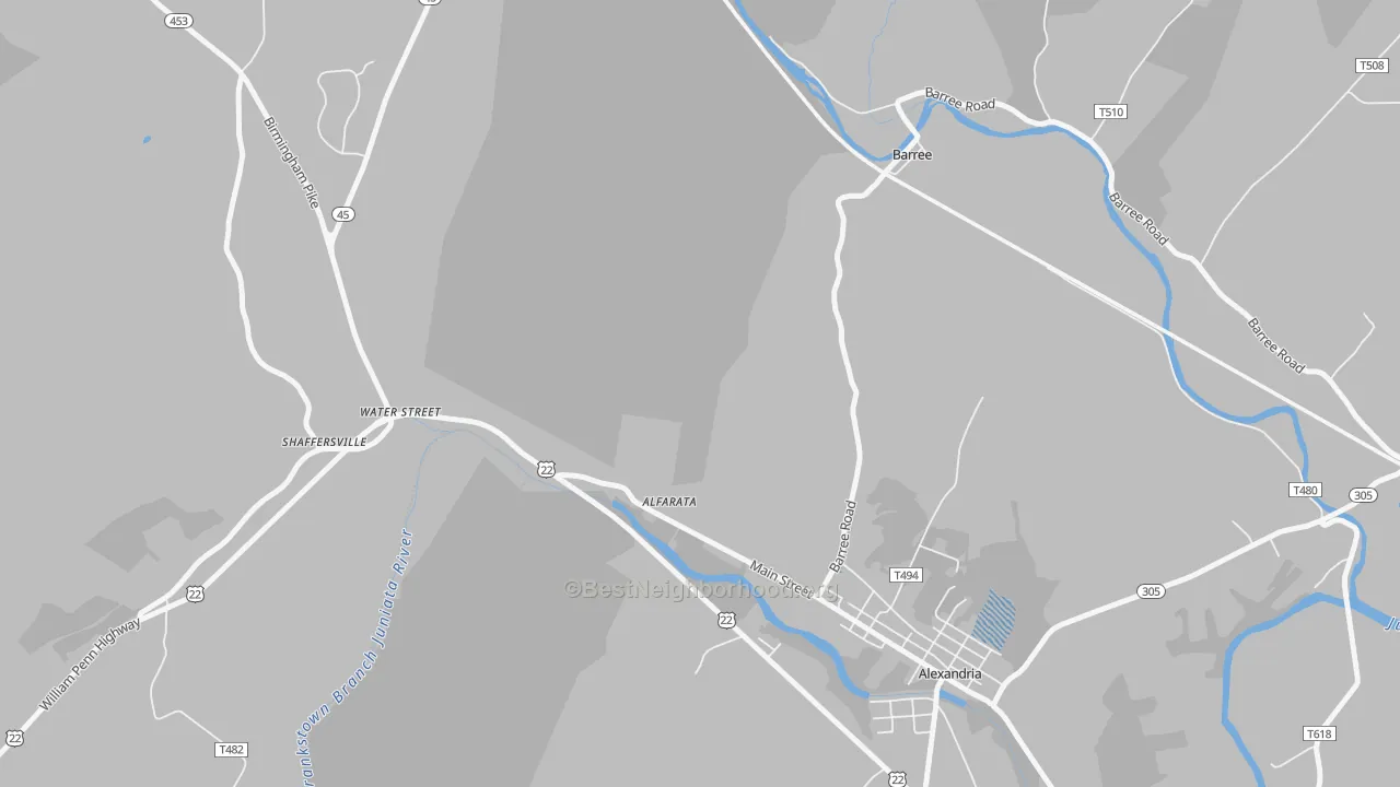 Transit Grade map of Water Street, PA