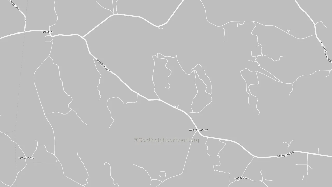 Transit Grade map of Water Valley, AL