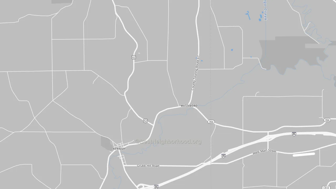 Transit Grade map of Waterboro, NY