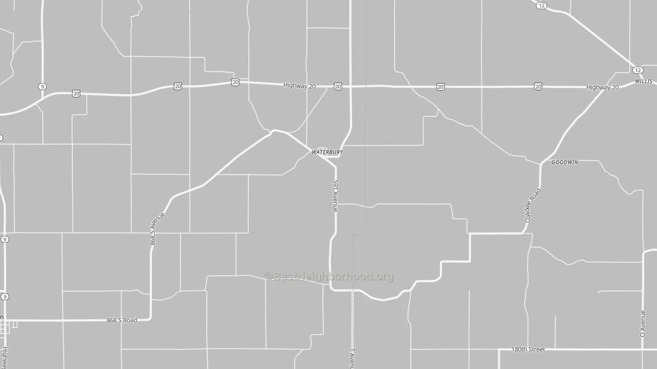 Transit Grade map of Waterbury, NE