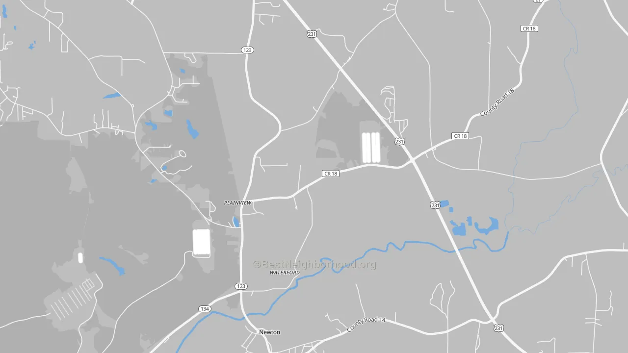 Transit Grade map of Waterford, AL