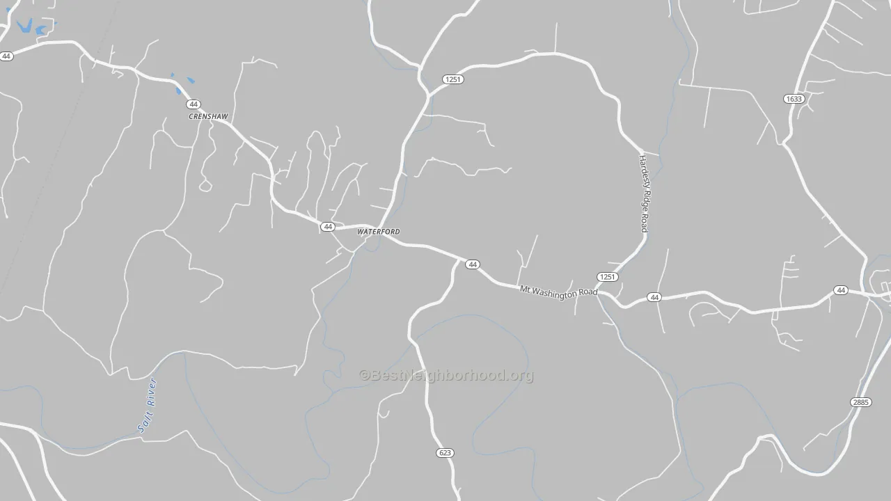 Transit Grade map of Waterford, KY